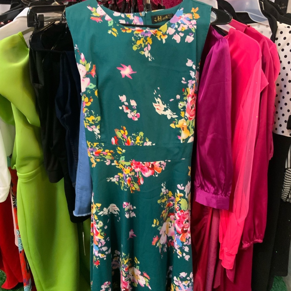 Green Floral Maxi Dress